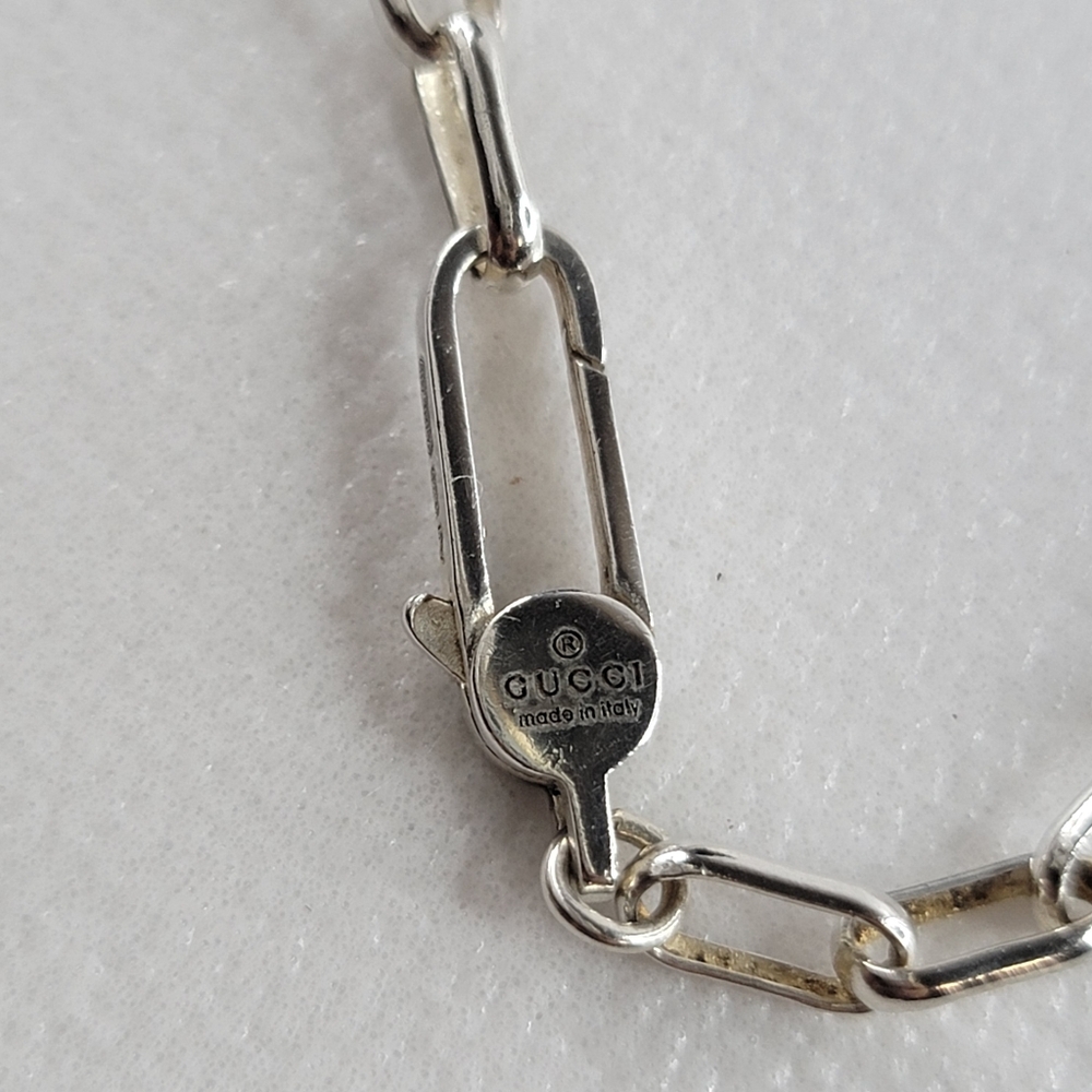 GUCCI Interlocking G Silver 925 Pendant Necklace - Picture 6 of 7